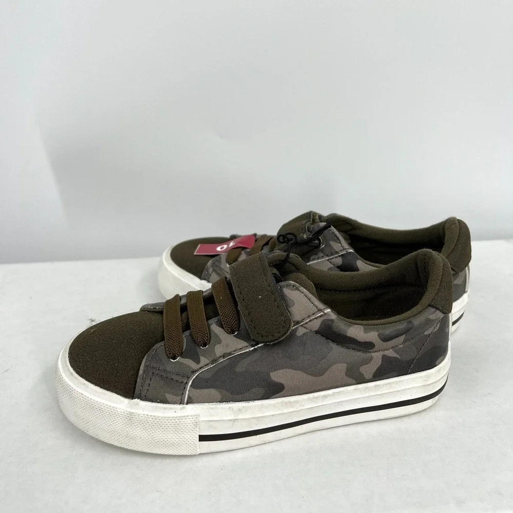NEW Member's Mark camo sneakers camouflage casual BTS green 10 27.5